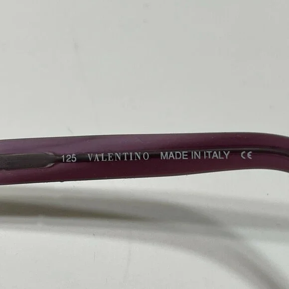 Valentino V5520/s 0ALF Eyeglasses Frames Purple Oval Bedazzled Rhinestones 110 - Picture 7 of 8